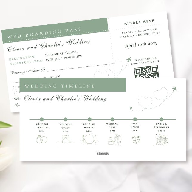 Tarjeta Festiva Escala de tiempo del Boda de código Qr para tarjet (Subido por el creador)