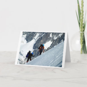 Tarjeta Festiva Escaladores en Mont Blanc, Francia