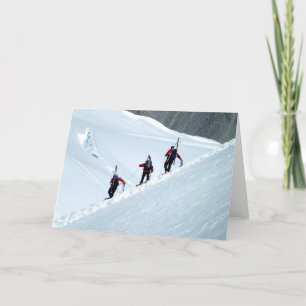 Tarjeta Festiva Escaladores, Mont Blanc, Francia