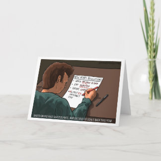 Tarjeta Festiva Escálelo detrás - el Año Nuevo