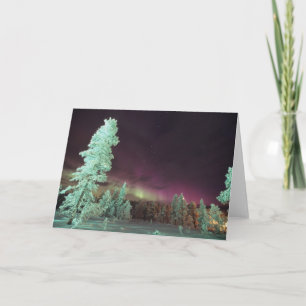 Tarjeta Festiva Escandinavia, Finlandia, Laponia, Kakslauttanen,