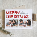 Tarjeta Festiva Escandinavia Rojo Dos Navidades de fotografía<br><div class="desc">Envíe vítores de vacaciones con nuestra tarjeta de Navidades de dos fotos de personalizable, que incluye una tipografía encantadora al estilo escandinavo. Esta tarjeta de Navidades de collage de fotos combina maravillosamente la estética moderna con el espíritu festivo, permitiéndote mostrar dos de tus fotos favoritas. La tipografía moderna se complementa...</div>