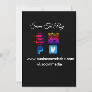 Tarjeta Festiva escanear para pagar agregar logo código q r paypal