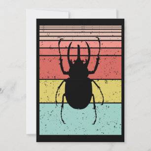 TARJETA FESTIVA ESCARABAJO INSECTO VINTAGE