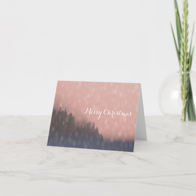 Tarjeta Festiva Escarcha de la escarcha de los árboles de la espum (Anverso)