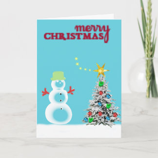 Tarjeta Festiva Escarchado el muñeco de nieve