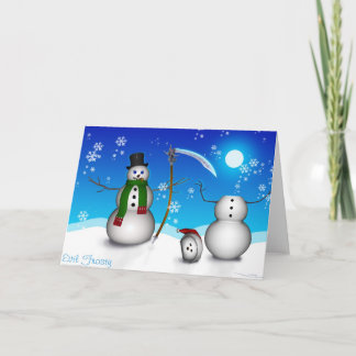 Tarjeta Festiva Escarchado malvado (tarjeta)
