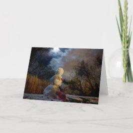 Tarjeta Festiva escarchado ve la luz