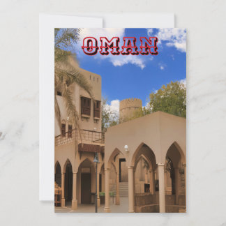 Tarjeta Festiva Escena arquitectónica tradicional omaní