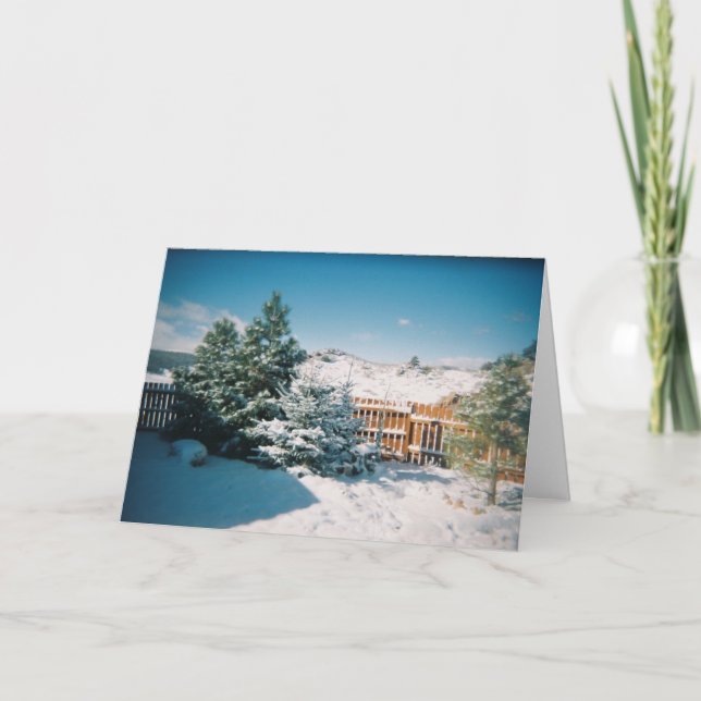Tarjeta Festiva Escena de invierno (Anverso)