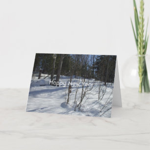 Tarjeta Festiva Escena De Invierno De Año Nuevo Feliz Para Emplead
