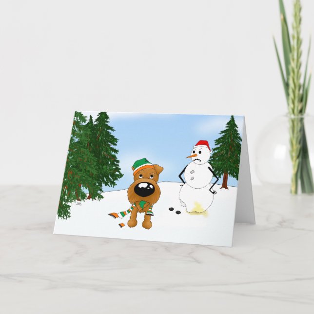 Tarjeta Festiva Escena de invierno del Territorio Irlandés (Anverso)