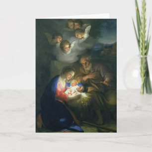 Tarjeta Festiva Escena de la natividad