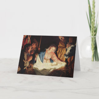 Tarjeta Festiva Escena de la natividad