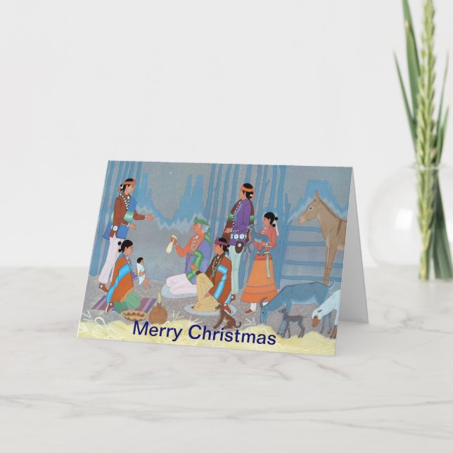 Tarjeta Festiva Escena de la natividad (Anverso)
