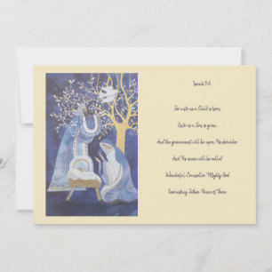 Tarjeta Festiva Escena de la Natividad Cristiana