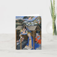 Escena de la natividad de un evangelio iluminado