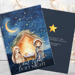 Tarjeta Festiva Escena de la Natividad Religiosa Sin Navidades de<br><div class="desc">Comparte el verdadero espíritu de los Navidades con nuestra tarjeta de festividad Navidades sin foto de la escena de la Natividad religiosa. Con un tranquilo ilustracion acuático del Niño Jesús, María y José, esta carta captura maravillosamente la esencia de la Noche Santa. Perfecto para los que buscan un saludo de...</div>