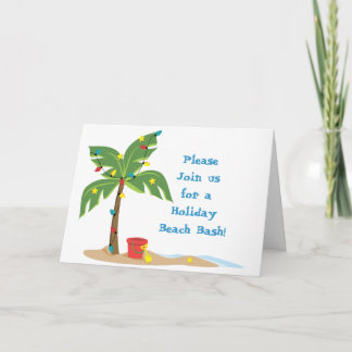 Tarjeta Festiva Escena de la playa del día de fiesta