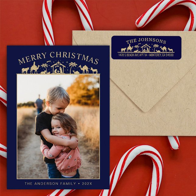 Tarjeta Festiva Escena de Nacimiento Niño Jesús Cristo (Subido por el creador)