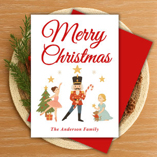 Tarjeta Festiva Escena de Navidades de ballet de cazabombardos