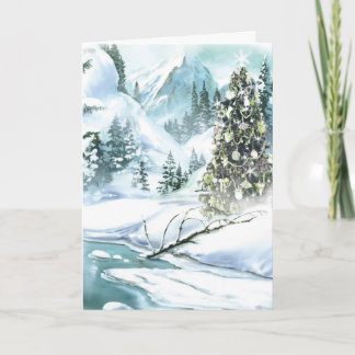 Tarjeta Festiva Escena de nieve