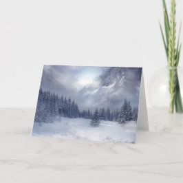 Tarjeta Festiva Escena de nieve