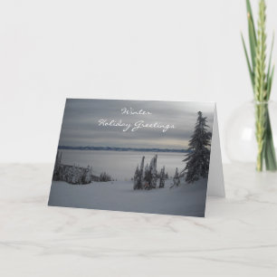 Tarjeta Festiva Escena de nieve de invierno