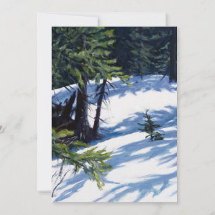 Tarjeta Festiva Escena de nieve de montaña soleada de Colorado