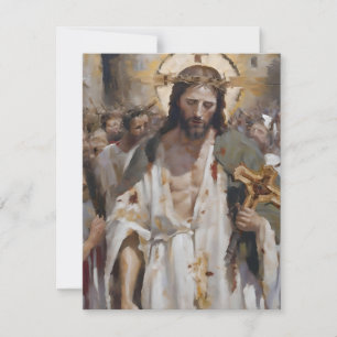 Tarjeta Festiva Escena de Pascua B - Aceites