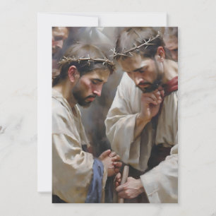 Tarjeta Festiva Escena de Pascua C - Aceites