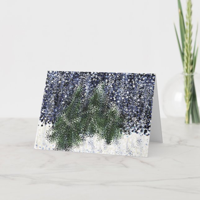 Tarjeta Festiva Escena del invierno (Anverso)