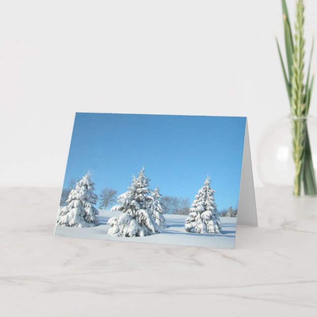 Tarjeta Festiva Escena del invierno (Anverso)