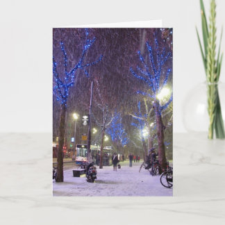 Tarjeta Festiva Escena del invierno