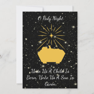 Tarjeta Festiva Escena elegante de la Natividad Noche estrellada N