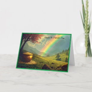 Tarjeta Festiva Escena feliz del día de San Patricio