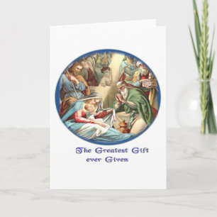 Tarjeta Festiva Escenario de cazadores cristianos