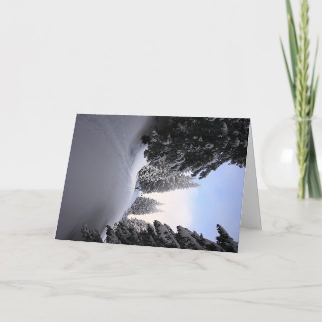 Tarjeta Festiva Escenario de invierno (Anverso)