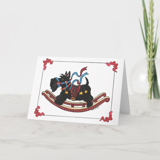 Tarjeta Festiva Escocés del eje de balancín (Anverso)