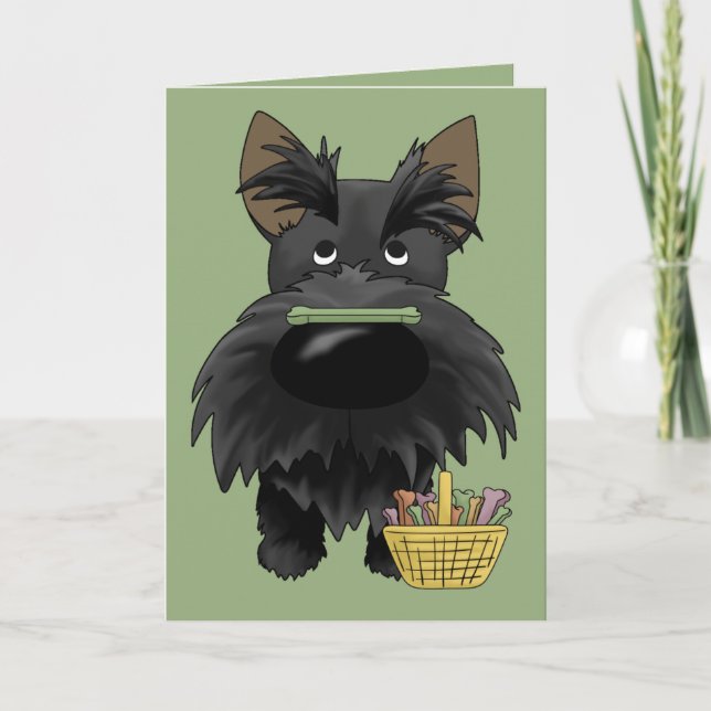 Tarjeta Festiva Escocés grande Pascua de la nariz (Anverso)