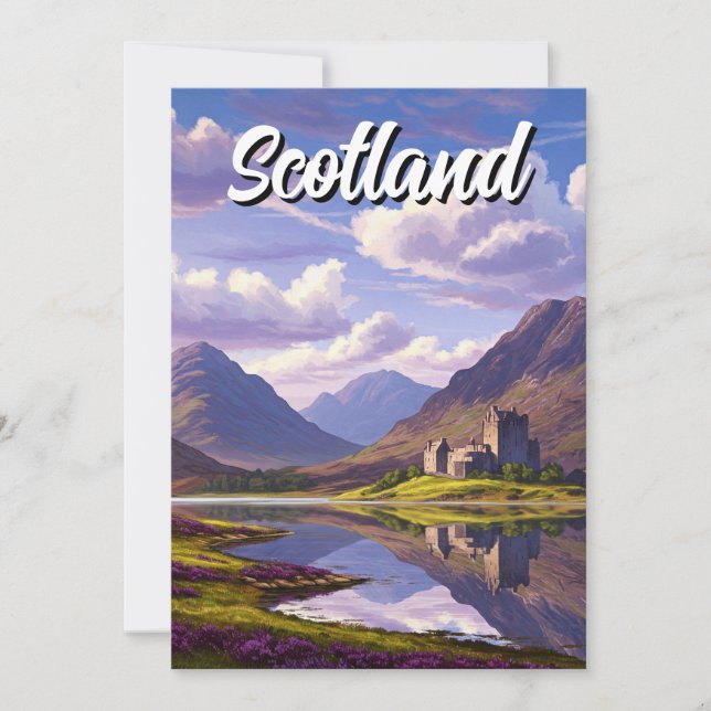 Tarjeta Festiva Escocia Escocia Castillo de Highlands Viajes (Anverso)
