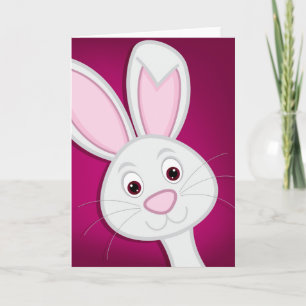 Tarjeta Festiva Escondido conejo de Pascua