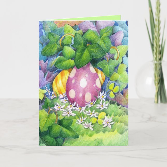 Tarjeta Festiva Escondiéndose con Ivy_ Easter (Anverso)