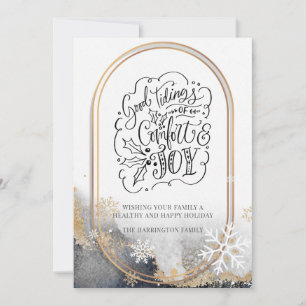 Tarjeta Festiva Escribir Buenas Citas De Navidades Confort Y Alegr