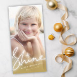 Tarjeta Festiva Escritura a mano brillante Guión Ombre de oro<br><div class="desc">Diseñado por fat*fa*tin. Fácil de personalizar con su propio texto,  foto o imagen. Para solicitudes de personalizados,  por favor contacte directamente con fat*fa*tin. Se cobran cargos por personalizado. www.zazzle.com/fat_fa_tin www.zazzle.com/color_therapy www.zazzle.com/fatfatin_blue_knot・・・・・・・. www.zazzle.com/fatfatin_red_knot www.zazzle.com/fatfatin_mini_me www.zazzle.com/fatfatin_box</div>
