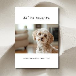 Tarjeta Festiva Escritura a mano Definir Navidades de perros travi