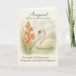 Tarjeta Festiva Escritura Cristiana Inspiradora del Cisne de Agost