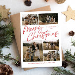 Tarjeta Festiva Escritura de caligrafía navideña de Feliz 5 Placa<br><div class="desc">La tarjeta navideña Flick 5 Photo Plaid Holiday Card incluye un guión moderno de caligrafía en la parte delantera,  junto con tres fotos,  y un Navidad festivo en la parte trasera.</div>