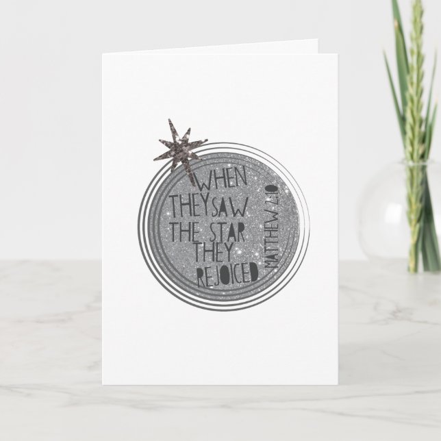 Tarjeta Festiva Escritura de Navidades religiosos (Anverso)