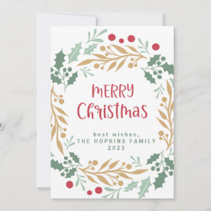 Tarjeta Festiva Escritura y escritura de los navidades Feliz Nav